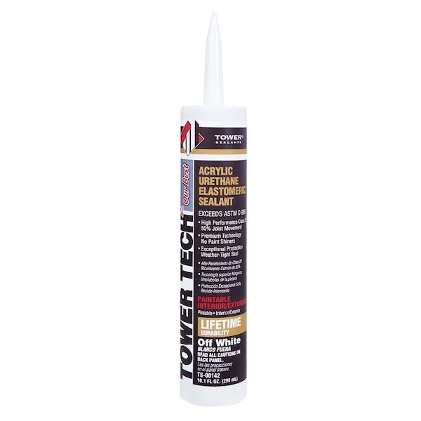 Tower Sealants Tower Tech2 Sealant, Off-White, 60 min Curing, -40 to 180 deg F, 10.1 fl-oz Cartridge - TS-00142
