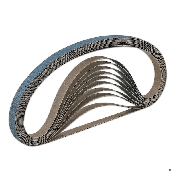 Cgw Abrasives File Narrow Coated Abrasive Belt, 1/2 in W x 24 in L, 60 Grit, Medium Grade, A3 Aluminum Oxide Abras - 61044