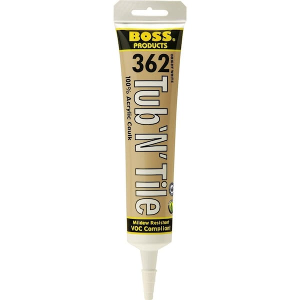Swivel 142257 5.5 oz Sil Acrylic Latex Tub N Tile Sealant, Bright White - SW3597800