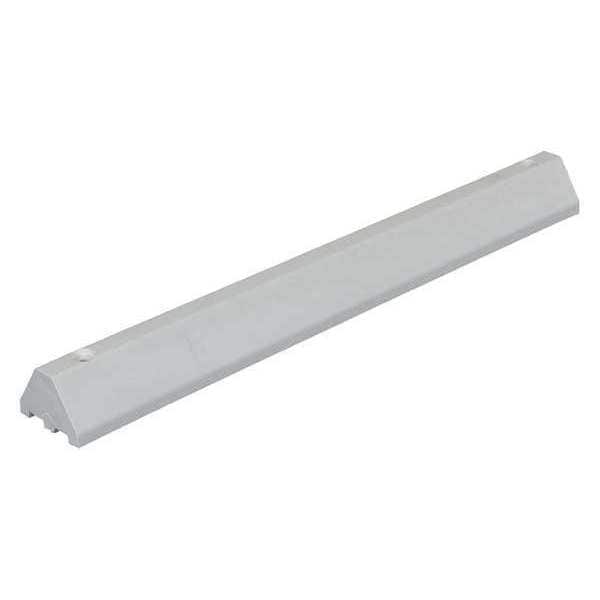 Zoro Select Parking Curb, HDPE, 4 in Height, 6 ft Length, 15 lb, White - 1790W