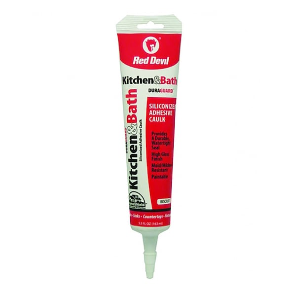 Red Devil 5.5 oz. Biscuit Acrylic Tub and Tile Caulk, 12PK - J40203