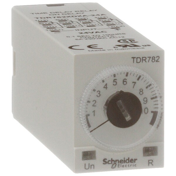 Relé de retardo de tiempo de Schneider Electric, 24VAC, 3A, 4PDT, 0.1 seg. - TDR782XDXA-24A