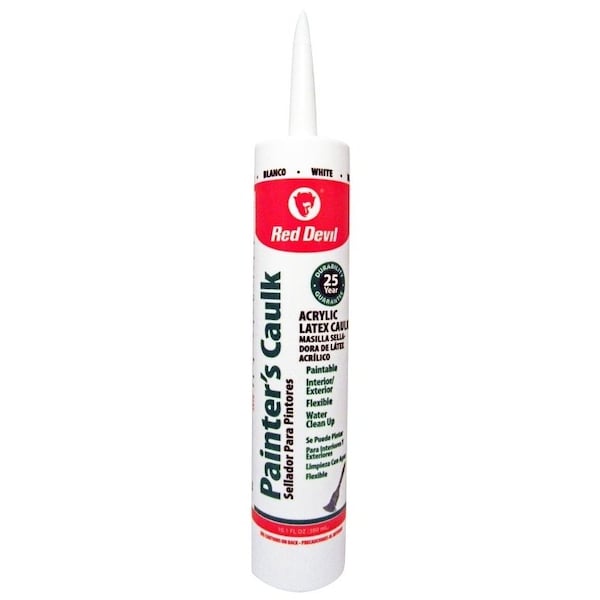 Red Devil 0 Painter's Caulk, White, 40 to 110 deg F, 101 floz Cartridge - 746