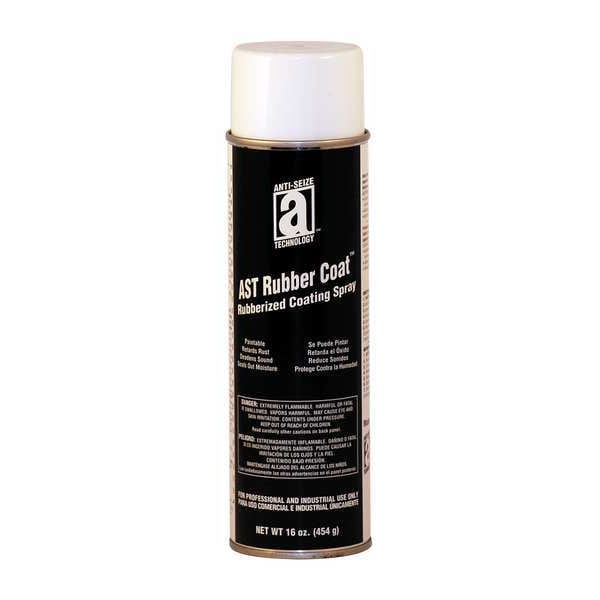 Anti-Seize Technology Liquid Rubber Sealant Coating, 16 oz, Aerosol, Black, Hybrid Base, AST Rubber Coat - 17048