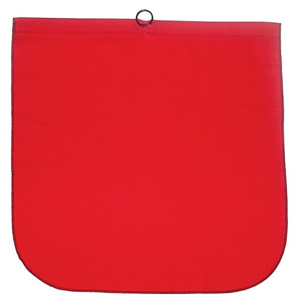 Ancra Mfg Safety Flag with Steel Wire Rod and Loop, 18 in L, 18 in W, Red, Cotton - 49893-11