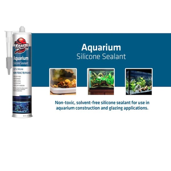 Krakenbond Krakenbond Aquarium Silicone, Non Toxic, %100 Silicone, 10.1 fl. oz, Clear, 12PK - KR102YASS-12