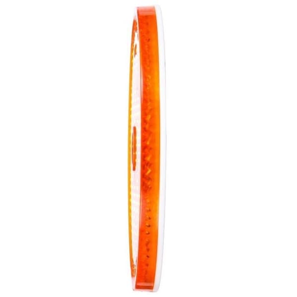 Truck-Lite 3in. Round, Yellow, Reflector, 1 Screw/Nail/Rivet - 98006Y
