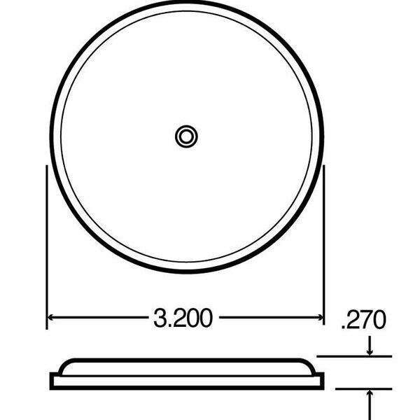 Truck-Lite 3in. Round, Yellow, Reflector, 1 Screw/Nail/Rivet - 98006Y
