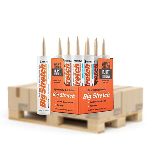 Big Stretch 10.5 Oz Sashco 10002 Almond Big Stretch WB Elastomeric Sealant - 10002