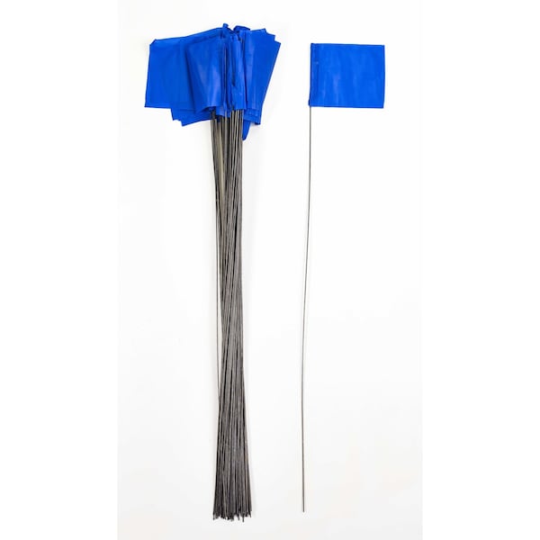 Mutual Industries Wire Marking Flag, 4X5X30" Blue 1000Pk - 15901-25-4