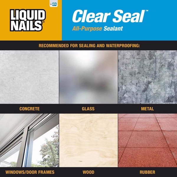 Liquid Nails Liquid Nails Low Strength Rubber Clear Sealant 5.5 oz - CS144 5.5-OZ