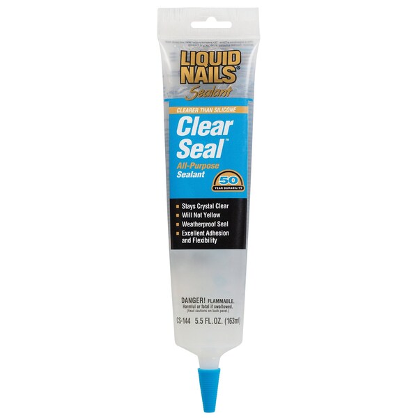 Liquid Nails Liquid Nails Low Strength Rubber Clear Sealant 5.5 oz - CS144 5.5-OZ