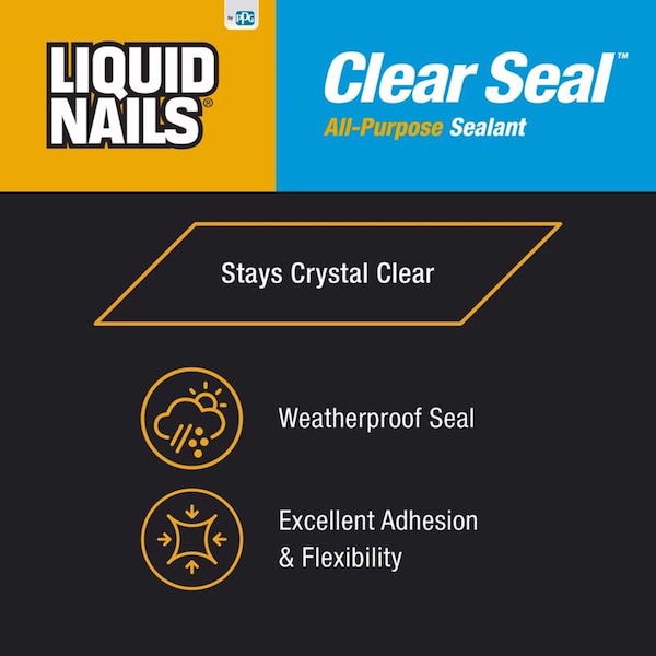 Liquid Nails Liquid Nails Low Strength Rubber Clear Sealant 5.5 oz - CS144 5.5-OZ