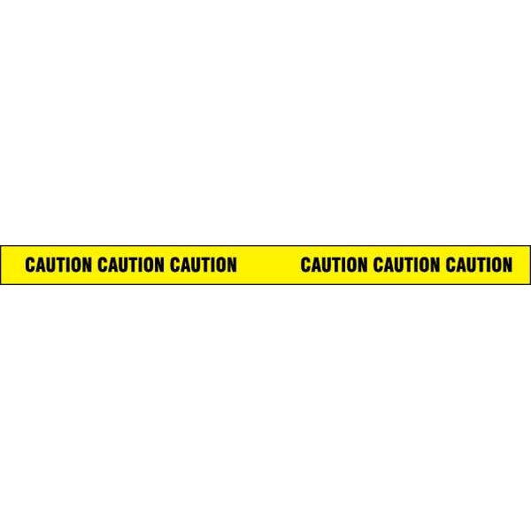 Zoro Select Barricade Tape, Caution Chemical Hazard, Red/Yellow, 3 in Wide x 500 ft Length, Polypropylene - BTR-05-5