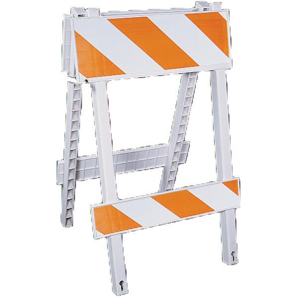 Mutual Industries Injection Molded Type 1 Traffic Safety B, Poly, 48 Inch Height, 8 Inch Length, 20 Pounds - 14670-2-8