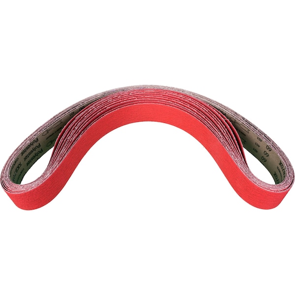 Pferd Coated Belt, Co-Cool, 2"x60", 60 Grit, 2" W, 60" L, Coated, Ceramic Oxide, 60 Grit - 49597