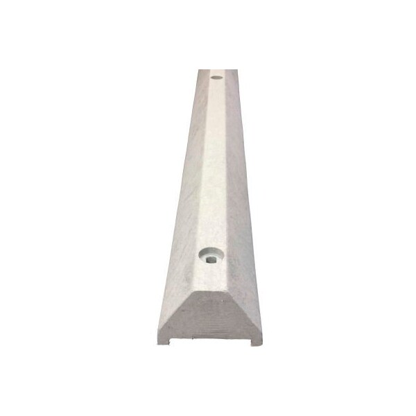 Plastics R Unique Ultra Parking Block w/Hardware, 4 in Height, 4 ft Length, Ultra Charcoal - ULTRA4648PBG