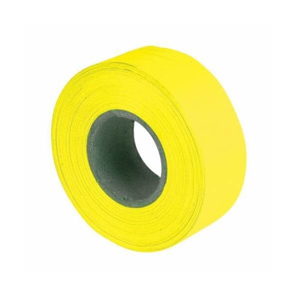 C.H. Hanson Flagging Tape, Fluorescent Yellow, 1316 In Width, 150 Ft Length, 4 Mil Thickness, Pvc, 17005 - 17005