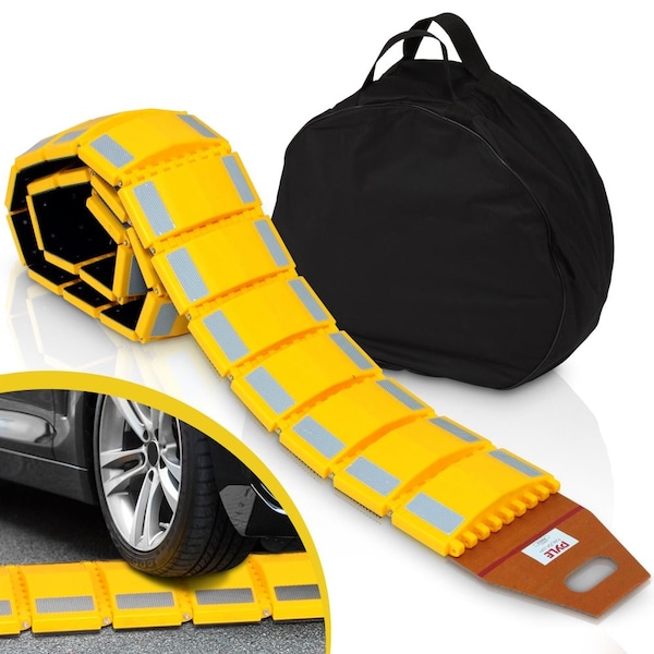 Pyle Vehicle Speed Bump - Car & Truck Speed Bump Traffic Guard 9.8 ft Ft. - PSPD16