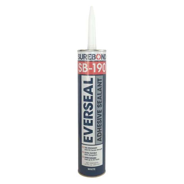 Surebond Hybrid Sealant, 10.3 oz, Cartridge, Whites, Hybrid Base, SB-190 - SB-190 T WHITE