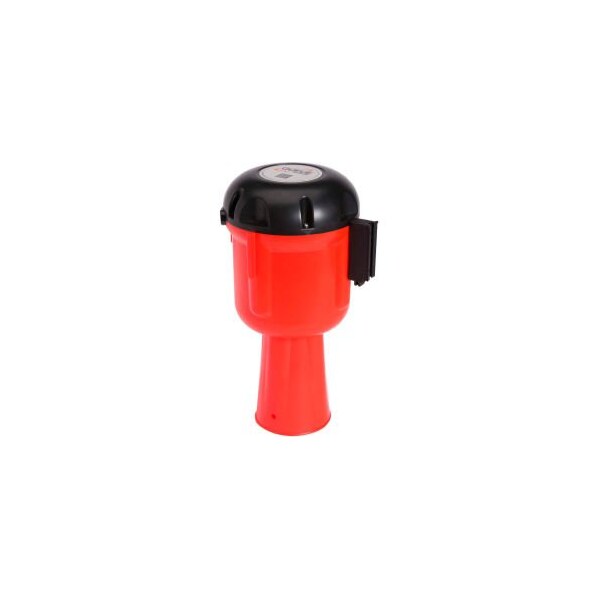 Queue Solutions ConePro 600 Orange Traffic Cone Mount Retracting Belt Barrier, 30' Orange Belt - CP600O-OR300