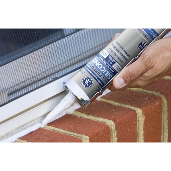 Silicone I GE Window & Door Clear Silicone 1 Window and Door Caulk Sealant 10.1 oz - 2795576