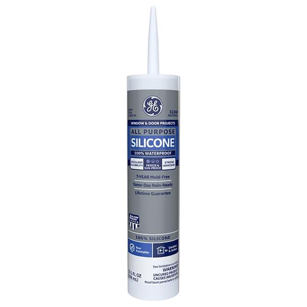 Silicone I GE Window & Door Clear Silicone 1 Window and Door Caulk Sealant 10.1 oz - 2795576