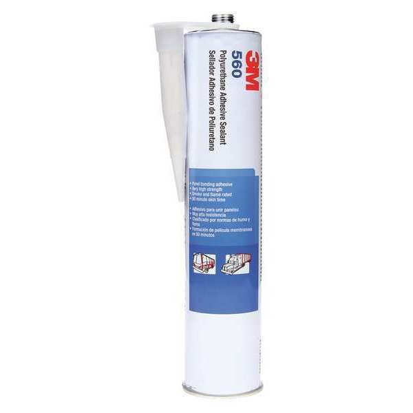 3M Polyurethane Adhesive Sealant, 10 oz, Cartridge, White, Polyurethane Base, 560 - 560