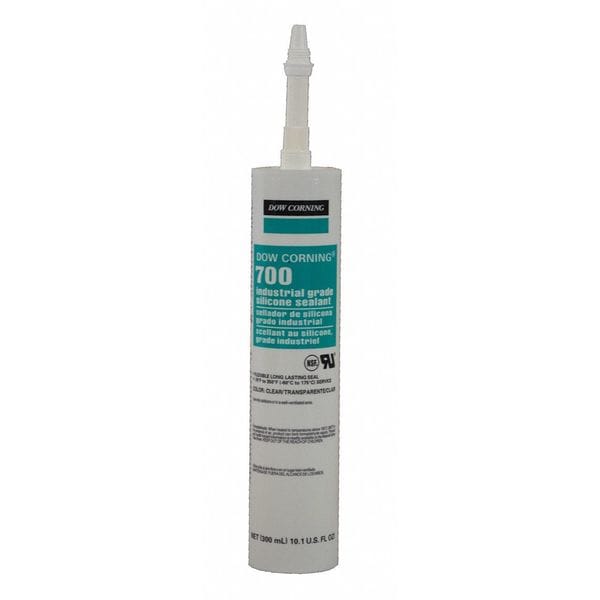 Dowsil Silicone Sealant, 10 oz, Cartridge, Clear, Silicone Base, 700 - 4060067