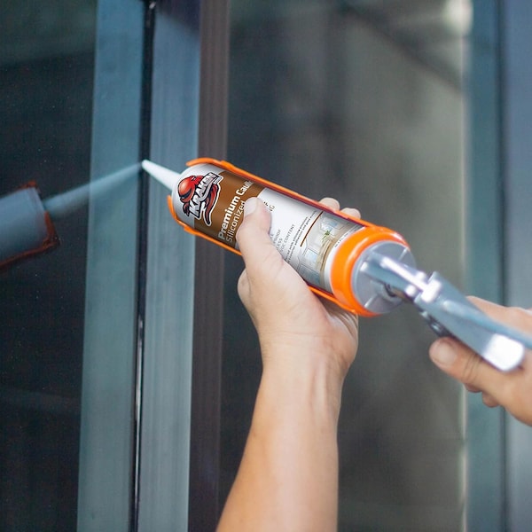 Krakenbond Krakenbond Premium Siliconized Caulk - All Purpose, Indoor & Outdoor, Paintable, 10.1 oz, White - KR401WHACS