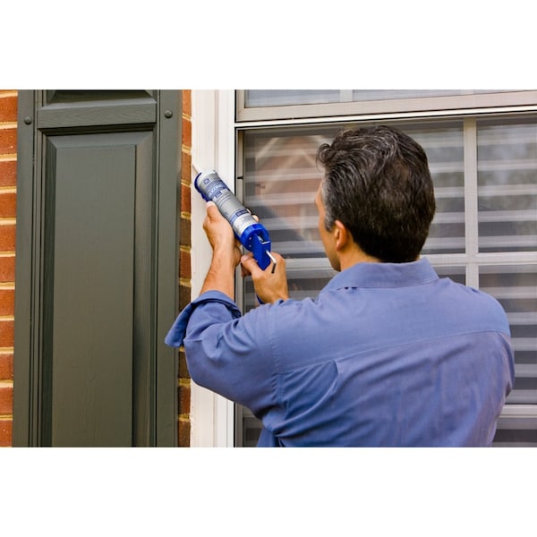Silicone I GE Window & Door White Silicone 1 Window and Door Caulk Sealant 10.1 oz - 2749483