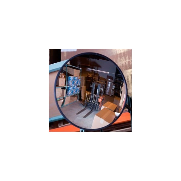 Vision Metalizers Round Acrylic Convex Mirror, Outdoor, 12" Dia., 160 Degree Viewing Angle - OC1200
