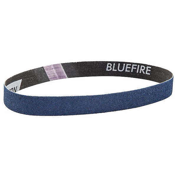Norton Co Sanding Belt, 3/4 in W, 20 1/2 in L, Coated, Zirconia Alumina, 80 Grit, Coarse, BlueFire R823P - 66623373766