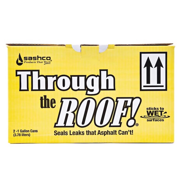 Through The Roof Sashco Through The Roof Gloss Clear Synthetic Rubber Roof Sealant 1 gal - 14004