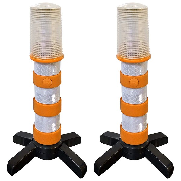Electriduct ED Road Emergency Beacon LED Flare KIT w/ Storage Case- Orange - TS-FLED-KIT-OR