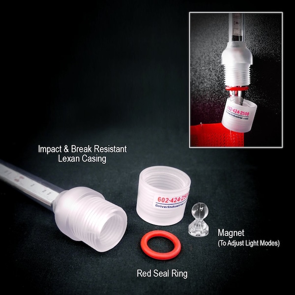 Safetywhips Warning Whip LED Whip Light, Red, Break Resistant Polycarbonate Plastic, 26 Length - SCM-R