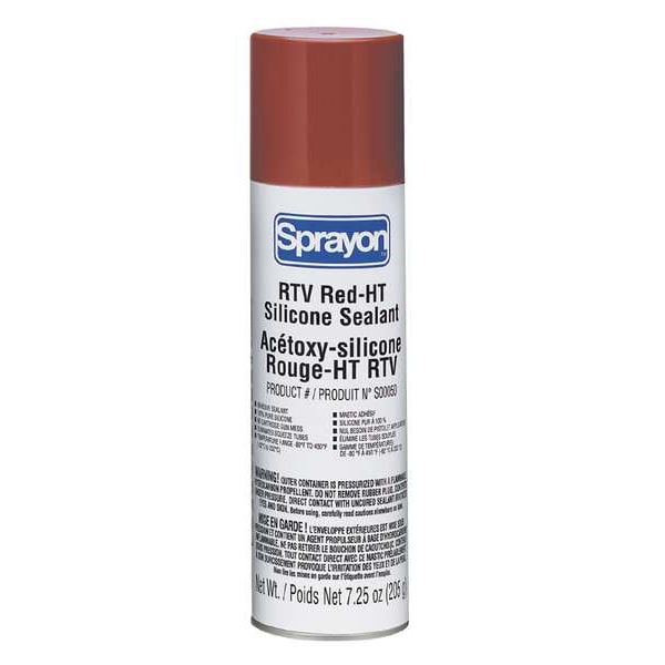Sprayon Silicone Sealant, 8 oz, Red, Temp Range 80 to 450 Degrees F - S00050000