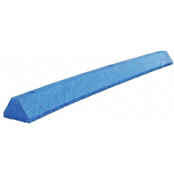 Plastics R Unique Parking Block, Deluxe, 6 ft., Blue, Lags - D6PBBL-LAGS