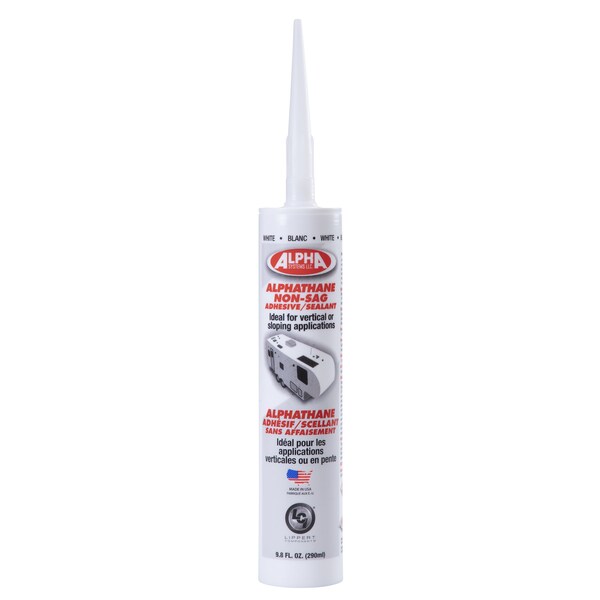 Lippert 5160 WHITE ALPHATHANE NON-SAG SM - 9.8 OZ TUBE - 862162