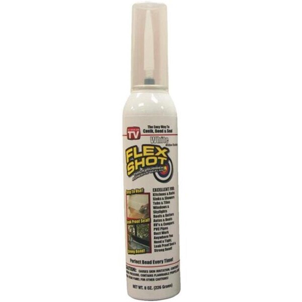 Swift Response 8 oz Flex Shot Adhesive Sealant, White - FSH8W-8