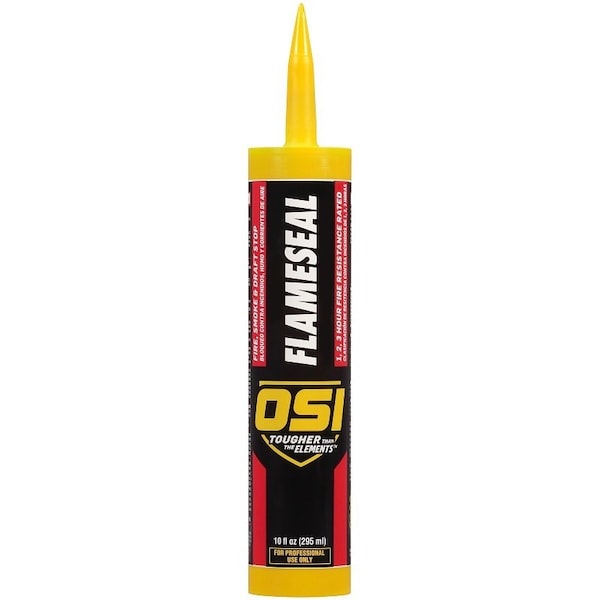 Osi Fire Smoke and Draft Stop Sealant, Brick Red, 45 to 90 deg F, 10 oz Cartridge - 1390035