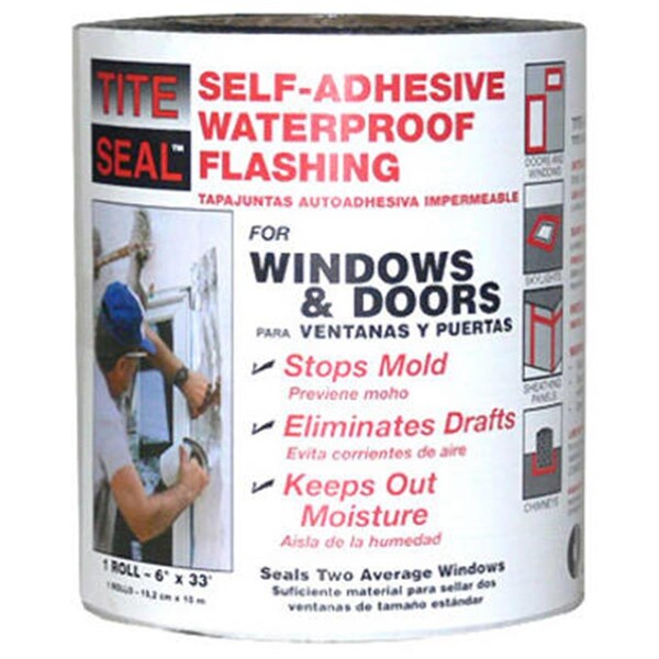 Cofair Products TS633 6 in. x 33 ft. Self-Adhesive Waterproof Flashing For Windows & Doors - CO569093