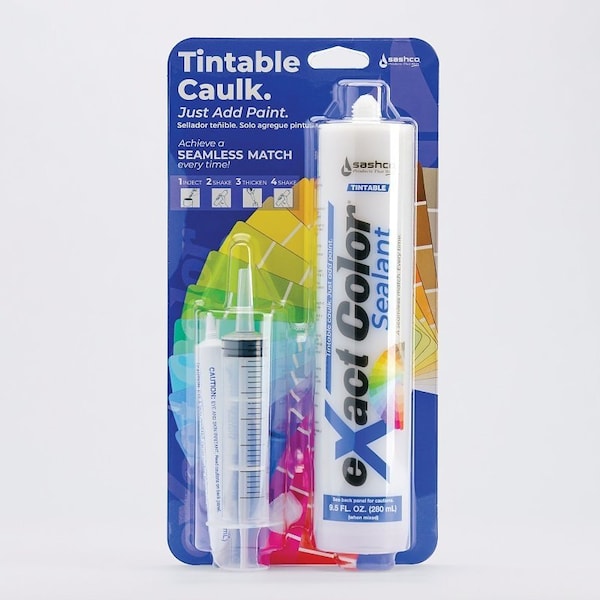 Sashco Caulk DIY Kit, White, 4 to 5 days Curing, 40 to 120 deg F, 9.5 oz, Cartridge - 12030
