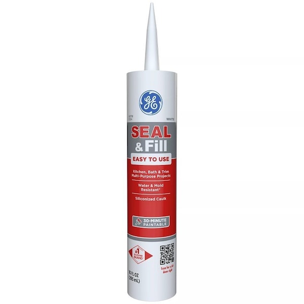 Ge GE14209 Adhesive Caulk, White, 24 hr Curing, 101 oz Cartridge - 2733583