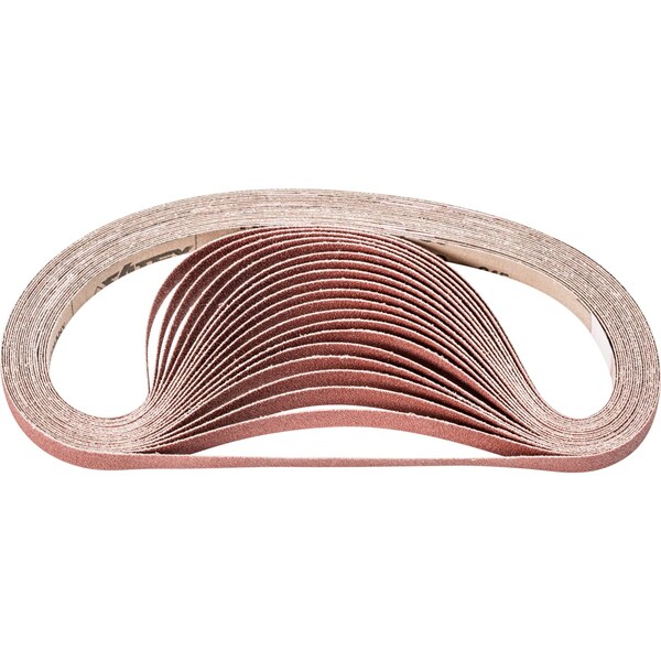 Pferd Coated Belt, Al/Oxd, 1/2"x24", 80 Grit, 1/2" W, 24" L, Coated, Aluminum Oxide, 80 Grit - 49044