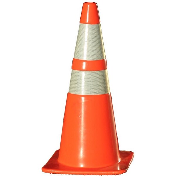 Cortina Safety Products Traffic cone, Vinyl, 28in Height, Orange - 03-500-10O