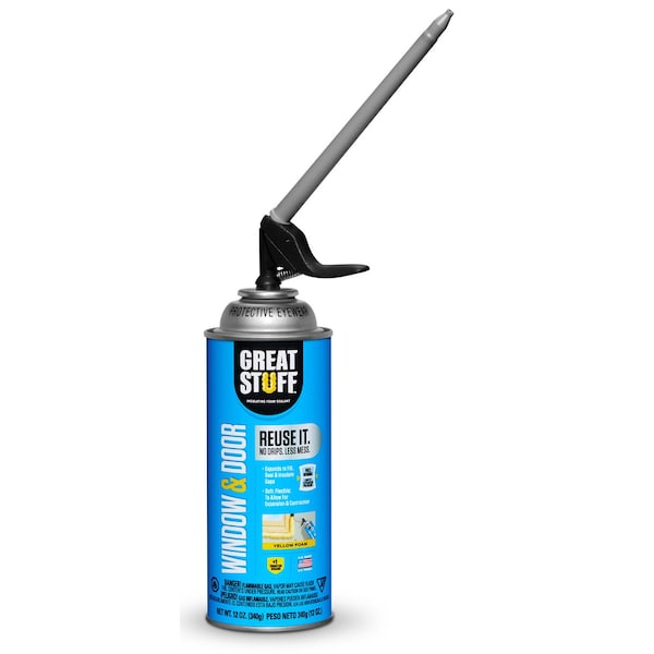 Great Stuff Great Stuff Smart Dispenser Yellow Polyurethane Insulating Foam Sealant 12 oz - 99108862