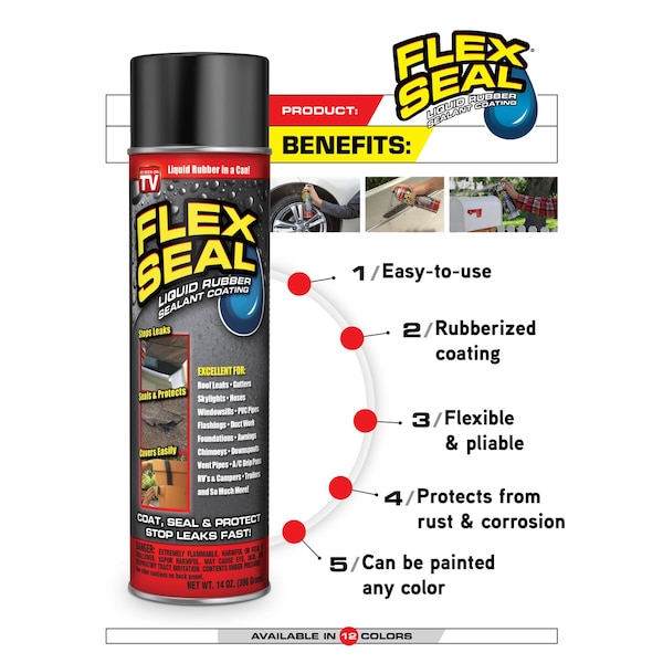 Flex Seal Flex Seal Family of Products Flex Seal Blue Rubber Spray Sealant 14 oz - FSBLUR20