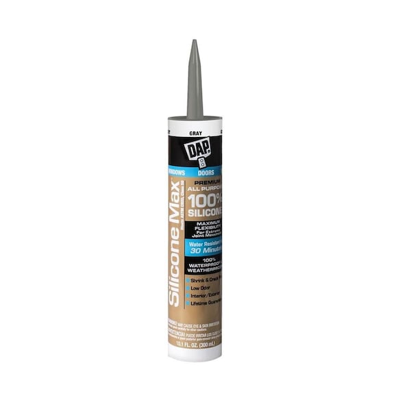 Dap 10.1 oz Silicone Max Sealant, Gray - DA572513