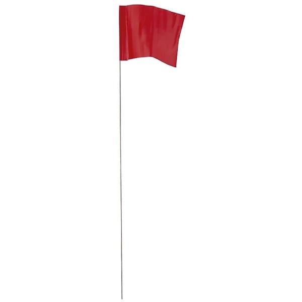 Empire Level 78007 Stake Flag, Red, 212 in W Flag, 312 in H Flag - 78-007
